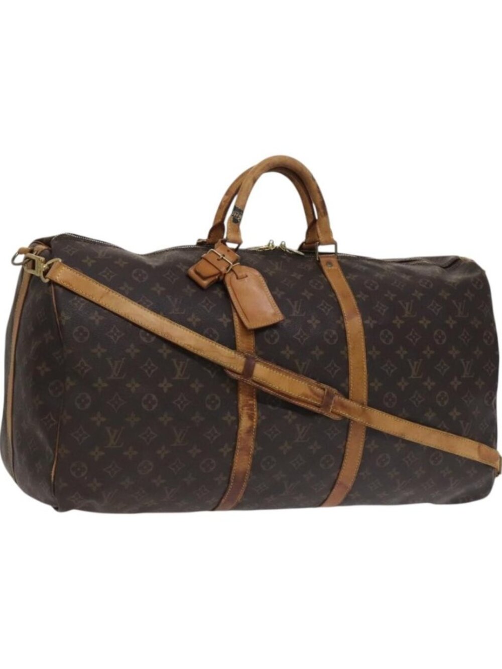 LOUIS VUITTON Monogram Keepall Bandouliere 60 Boston Bag M41412